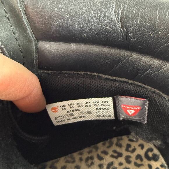 Timberland Linden Woods 6 Inch Boot Women's 8.5 Black Leather Ankle Waterproof - Picture 9 of 10